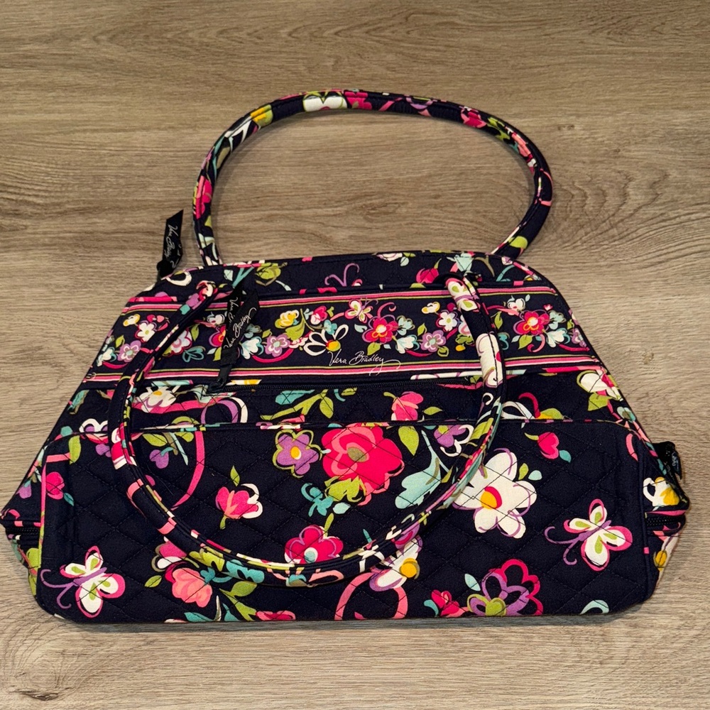 Vera Bradley Ribbons Floral Bowler Bag